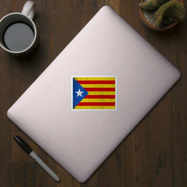 Catalonia / Països Catalans Estelada - Vintage Faded Look Design by DankFutura